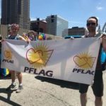 people with banner